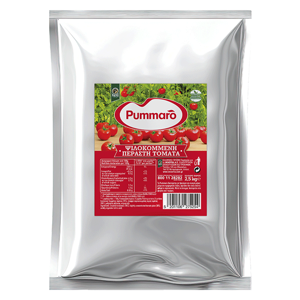 Pummaro Ψιλοκομμένο Περαστή Τομάτα 2,5kg